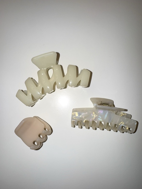 unknown Accessories - Neutral Toned Hair Claw Clip Set - 3 Pack